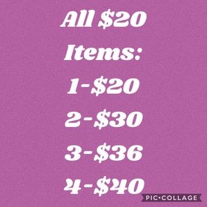 Bundle discount for $20 items